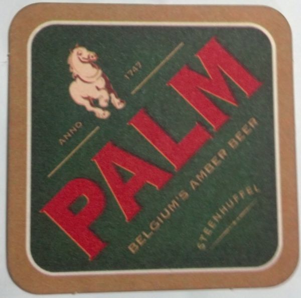 Bolacha de chopp Palm Belgium's Beer quadrada