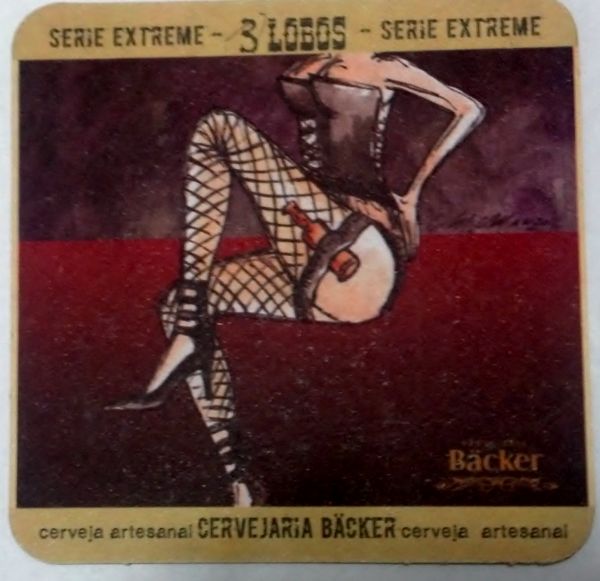 Bolacha cervejaria Backer - série extreme - quadrada frente