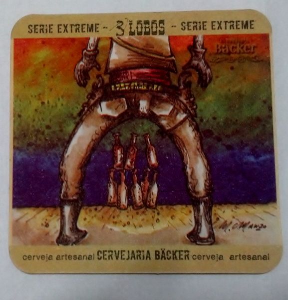 Bolacha cervejaria Backer - série extreme - quadrada frente