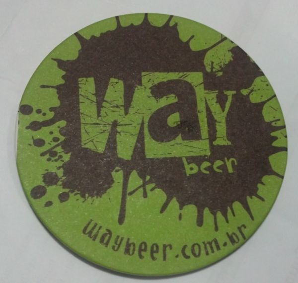 Bolacha de chopp Way Beer verde redonda