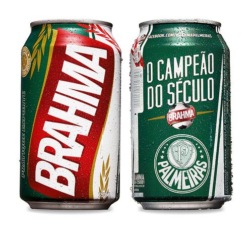 Lata de cerveja Brahma Palmeiras 350ml